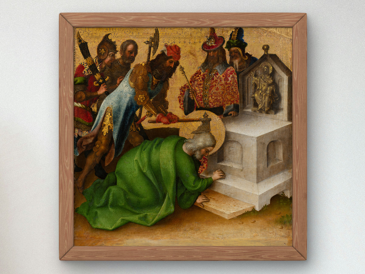 Martyrdom of St Matthias by Stefan Lochner 1435, Wall Art Print, Fine Art Reproduction, Museum Quality Decor, Poster