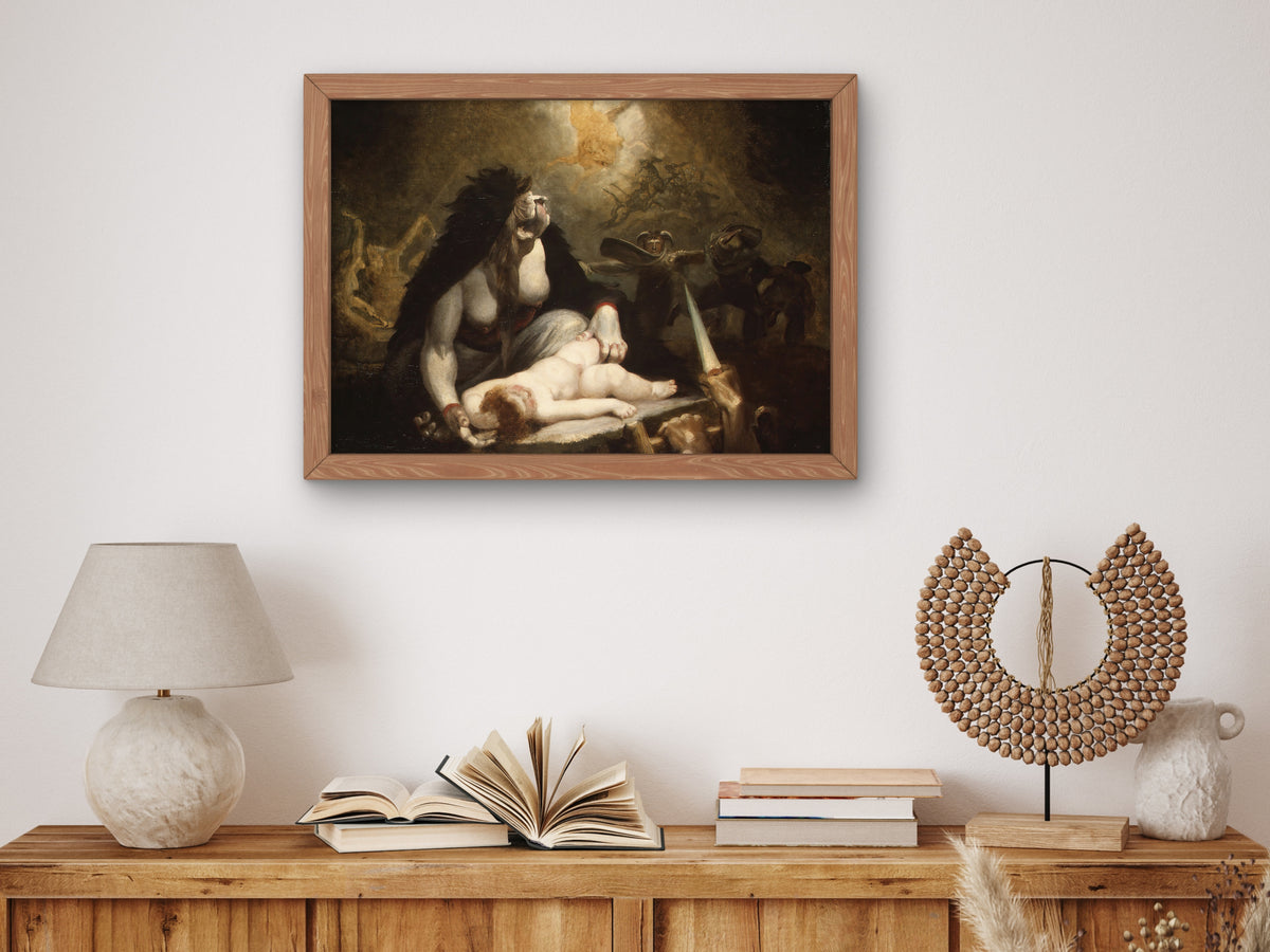 The Night Hag Visiting Lapland Witches by Henry Fuseli 1796, Wall Art Print, Fine Art Reproduction, Museum Quality Decor, Poster