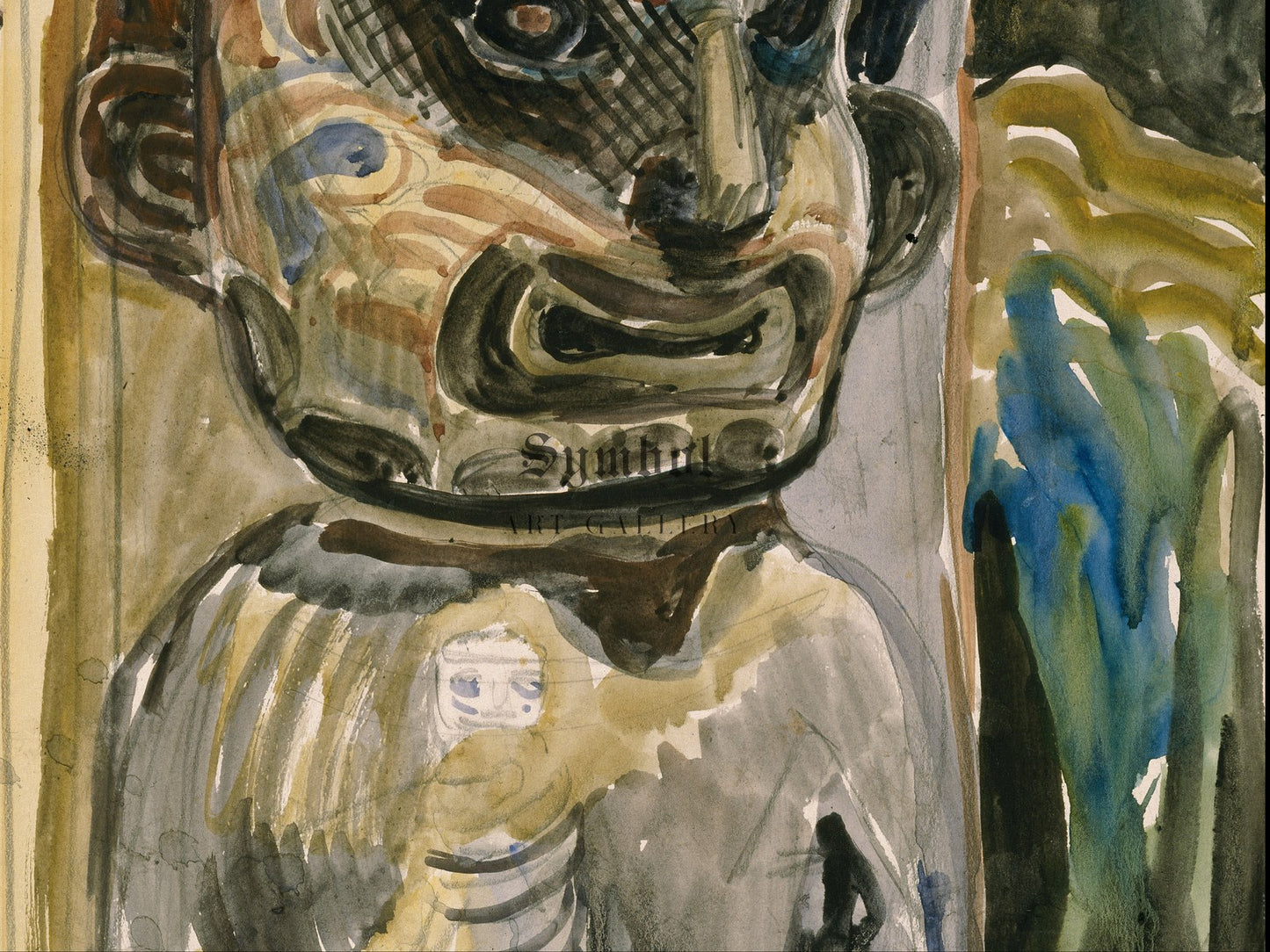 Terrible Totem by Emily Carr 1928, Wall Art Print, Fine Art Reproduction, Museum Quality Decor, Poster