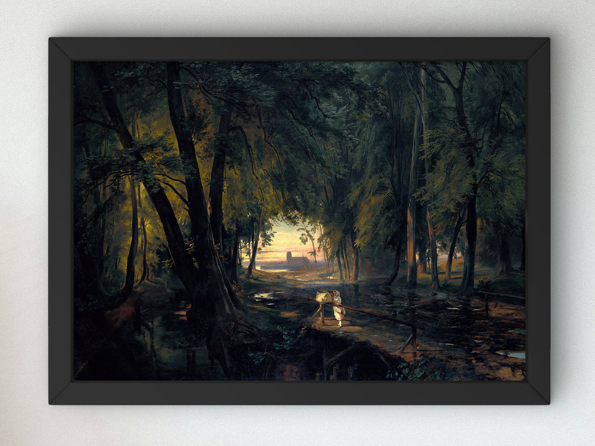Forest Path near Spandau by Carl Blechen 1835, Wall Art Print, Fine Art Reproduction, Museum Quality Decor, Poster