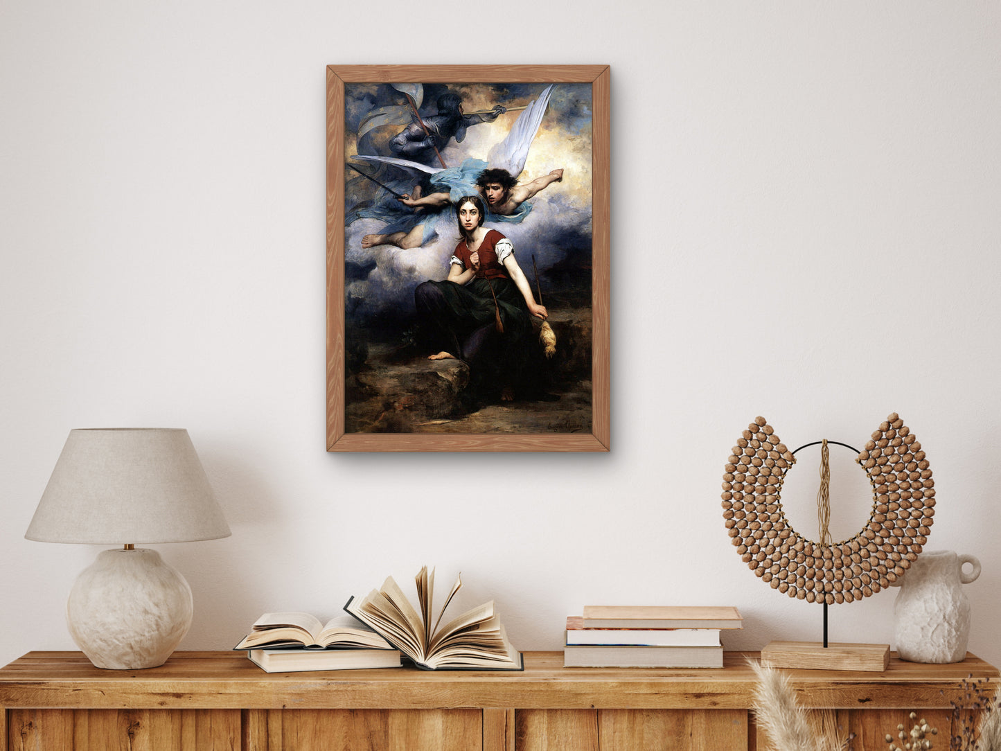 Jeanne d'Arc écoutant ses voix by Eugène Thirion 1876, Wall Art Print, Fine Art Reproduction, Museum Quality Decor, Poster
