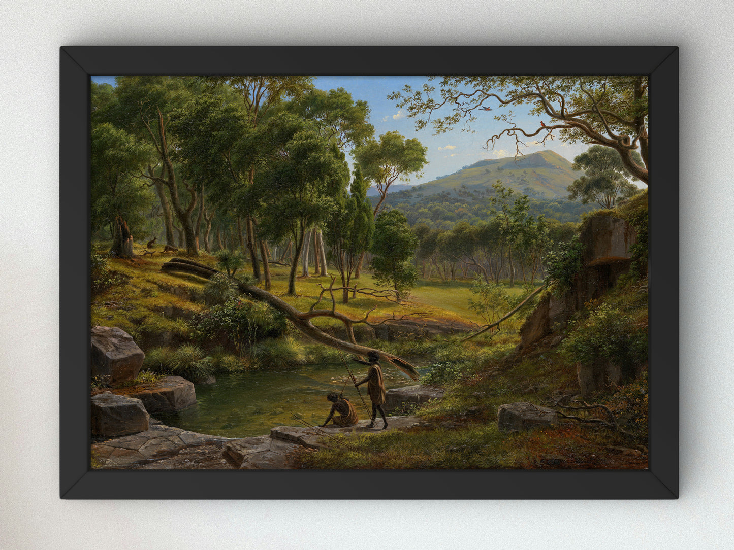 Warrenheip Hills near Ballarat by Eugene von Guérard 1854, Wall Art Print, Fine Art Reproduction, Museum Quality Decor, Poster