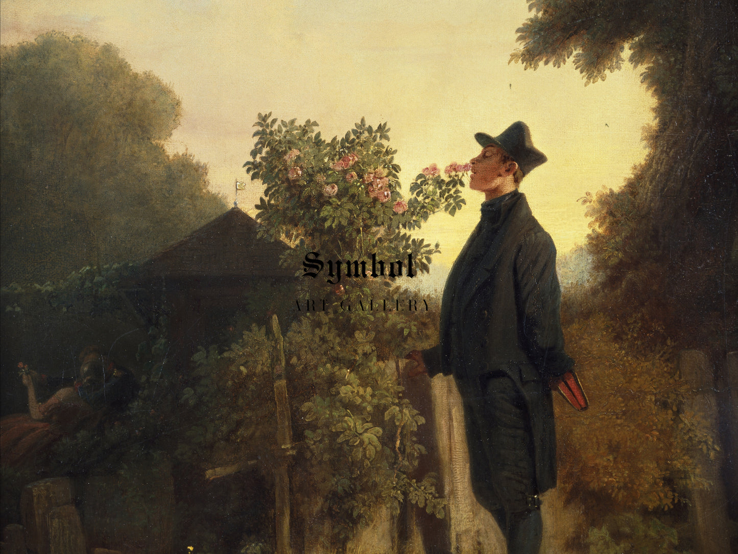 The Rose Lover by Carl Spitzweg 1847, Wall Art Print, Fine Art Reproduction, Museum Quality Decor, Poster