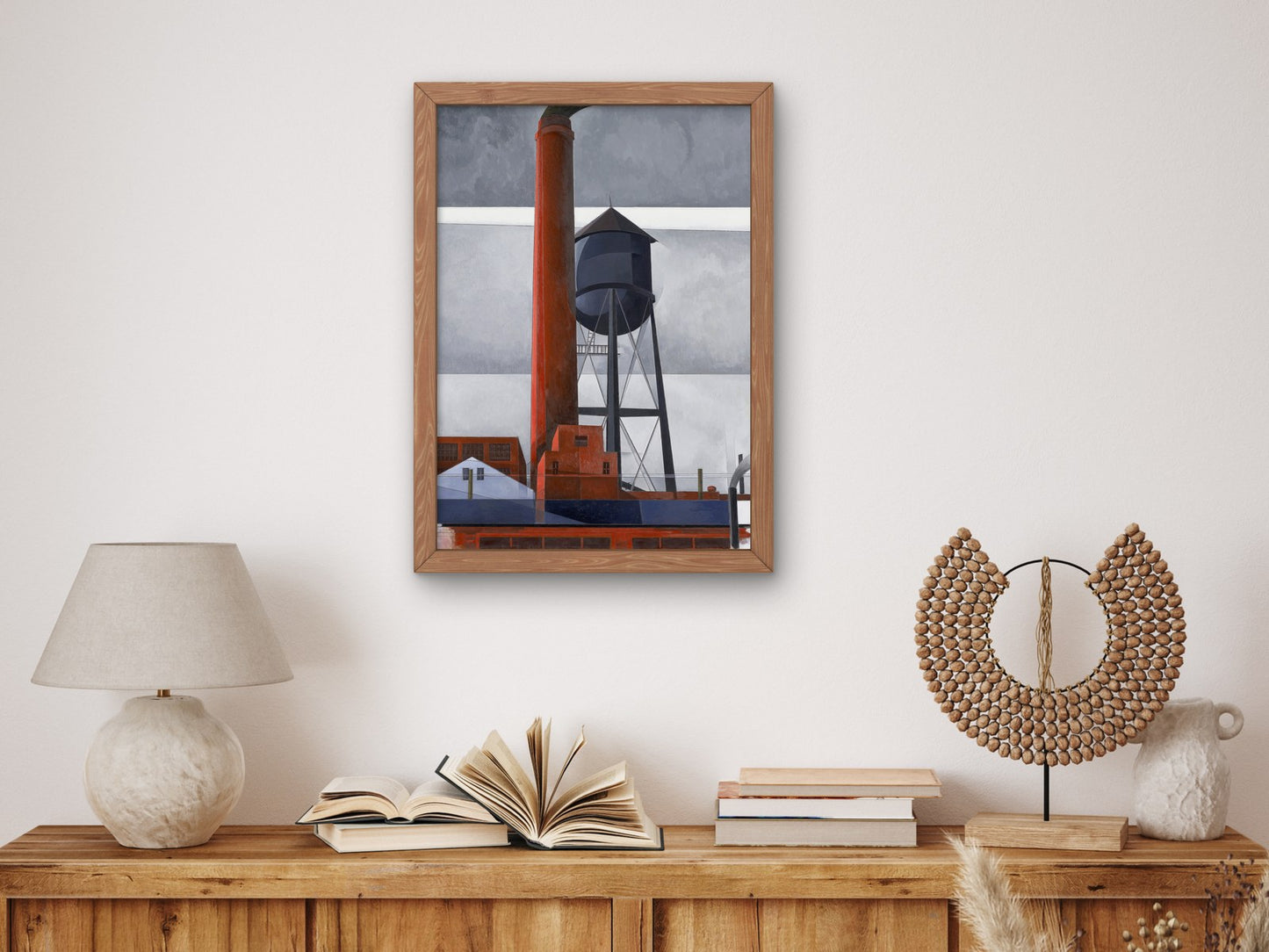 Chimney and Water Tower by Charles Demuth 1931, Wall Art Print, Fine Art Reproduction, Museum Quality Decor, Poster