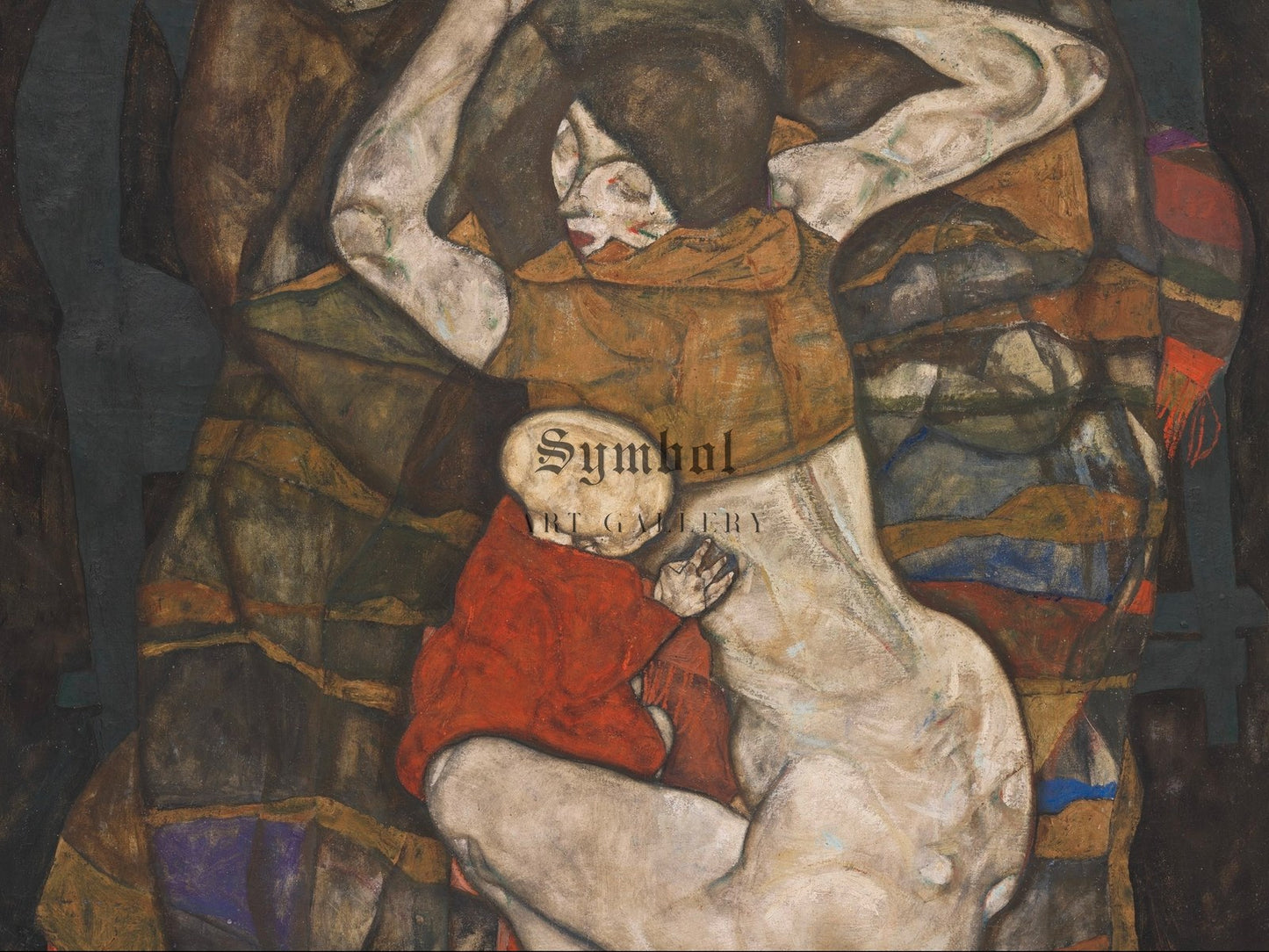 Young Mother by Egon Schiele 1914, Wall Art Print, Fine Art Reproduction, Museum Quality Decor, Poster