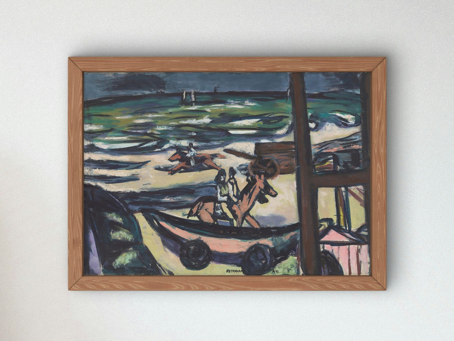 Marine Noordwijk by Max Beckmann 1946, Wall Art Print, Fine Art Reproduction, Museum Quality Decor, Poster