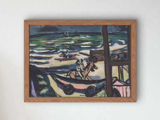Marine Noordwijk by Max Beckmann 1946, Wall Art Print, Fine Art Reproduction, Museum Quality Decor, Poster