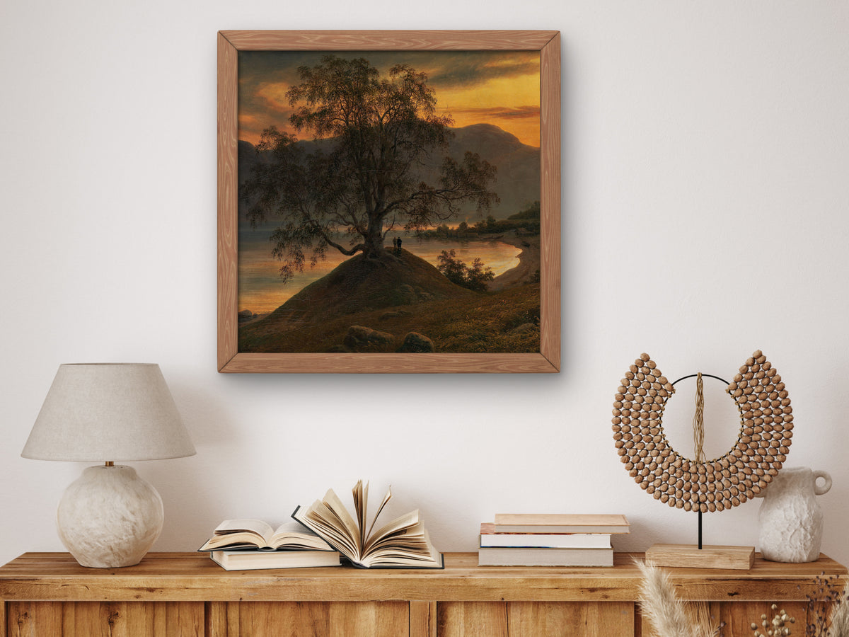 Old Birch Tree at the Sognefjord by Thomas Fearnley 1839, Wall Art Print, Fine Art Reproduction, Museum Quality Decor, Poster
