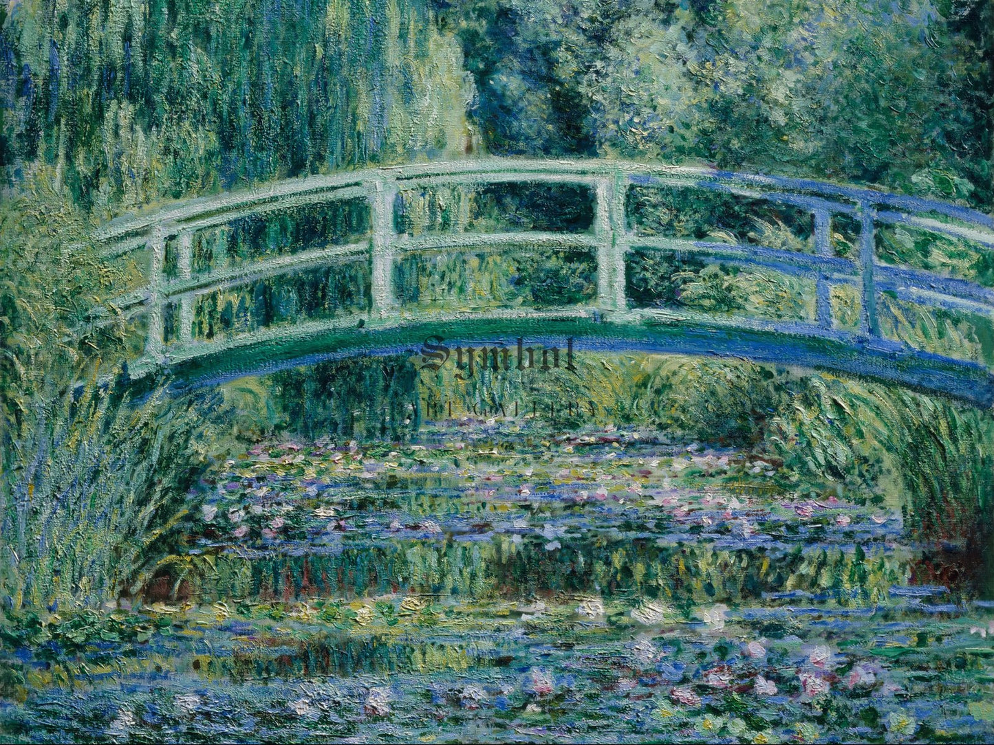 Water Lilies and Japanese Bridge by Claude Monet 1899, Wall Art Print, Fine Art Reproduction, Museum Quality Decor, Poster