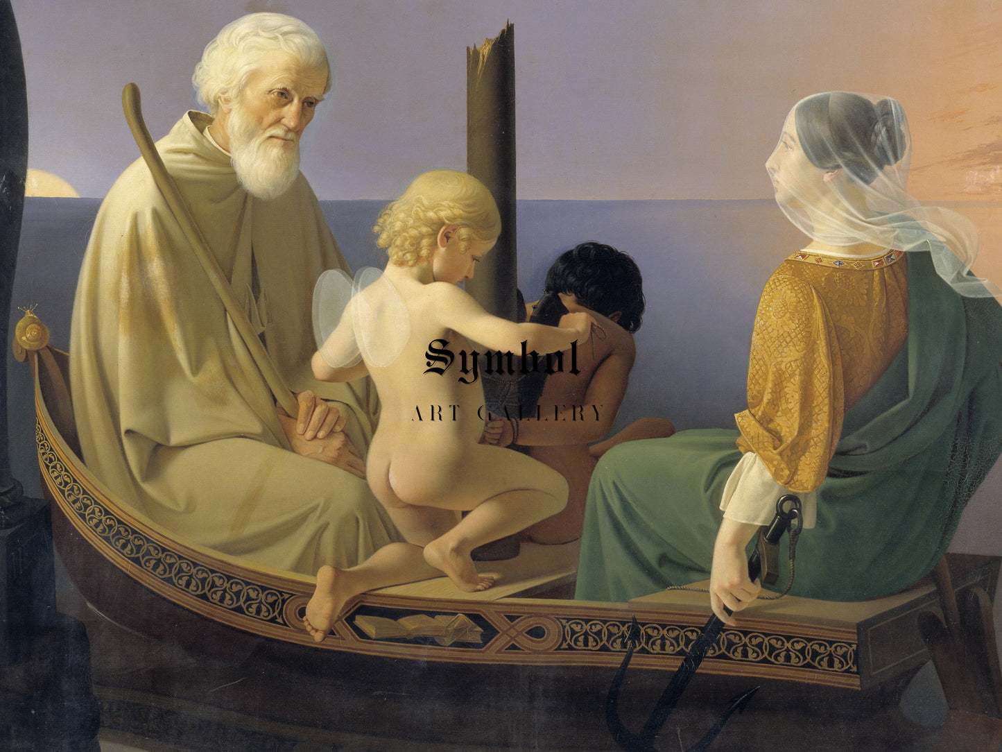 Old Age From the series The Four Ages of Man by Ditlev Blunck 1840, Wall Art Print, Fine Art Reproduction, Museum Quality Decor, Poster