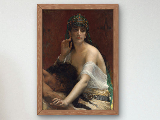 Samson and Delilah by Alexandre Cabanel 1878, Wall Art Print, Fine Art Reproduction, Museum Quality Decor, Poster