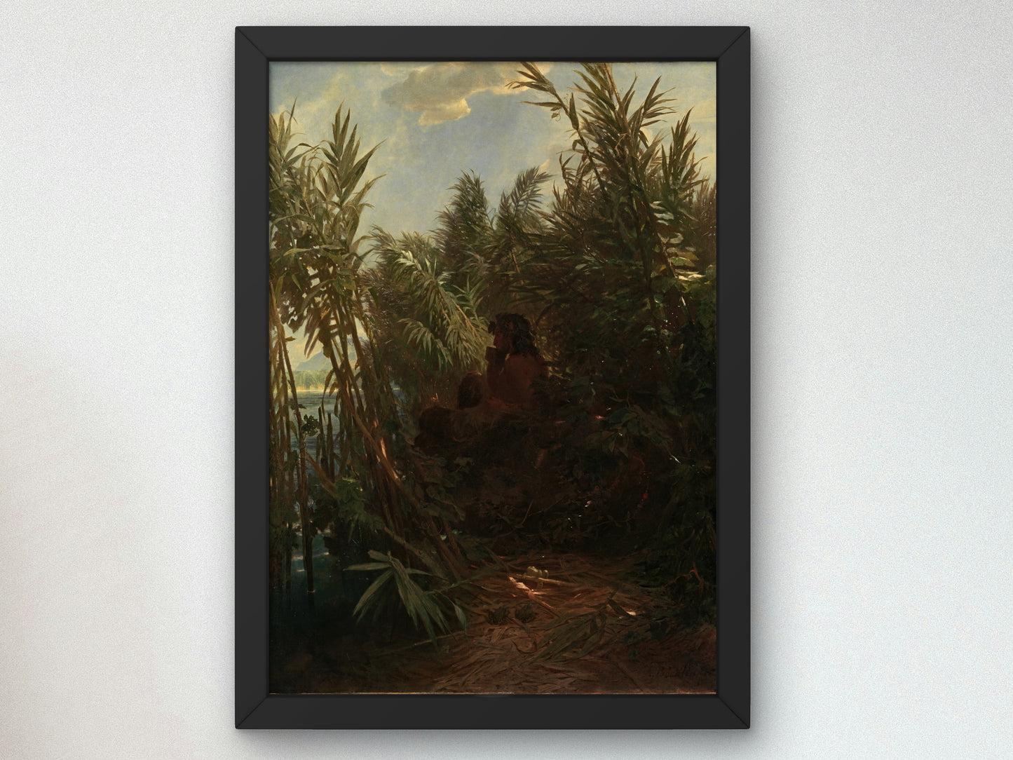 Pan in the Reed by Arnold Böcklin 1856, Wall Art Print, Fine Art Reproduction, Museum Quality Decor, Poster