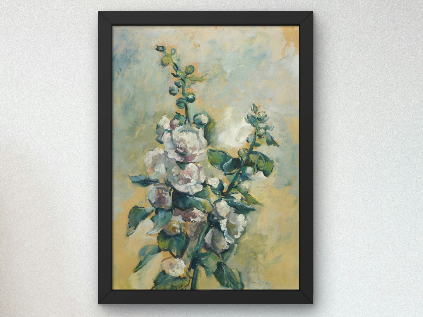 Flowers by Elena Popea, Wall Art Print, Fine Art Reproduction, Museum Quality Decor, Poster