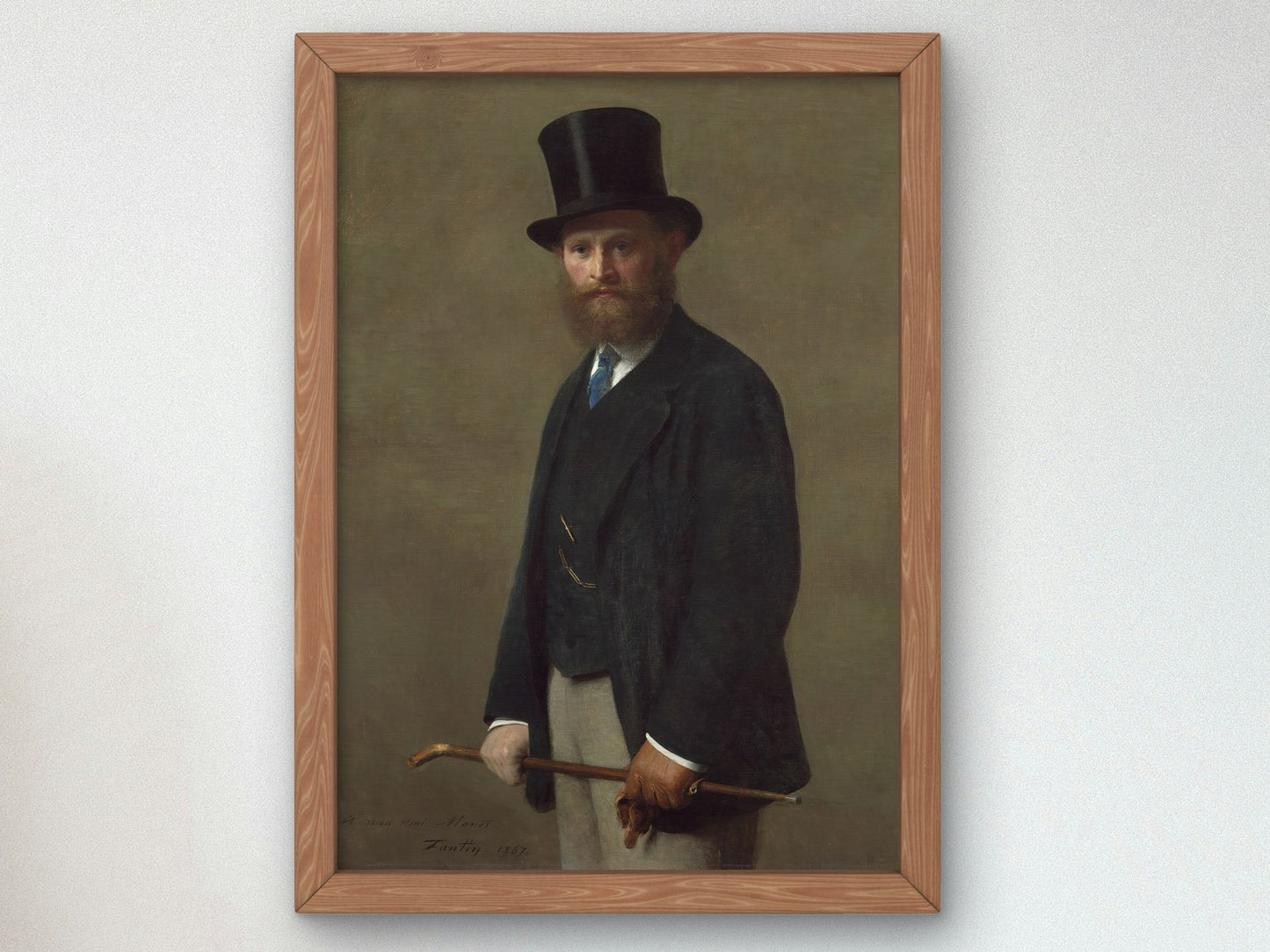 Portrait of Édouard Manet by Henri Fantin Latour 1867, Wall Art Print, Fine Art Reproduction, Museum Quality Decor, Poster