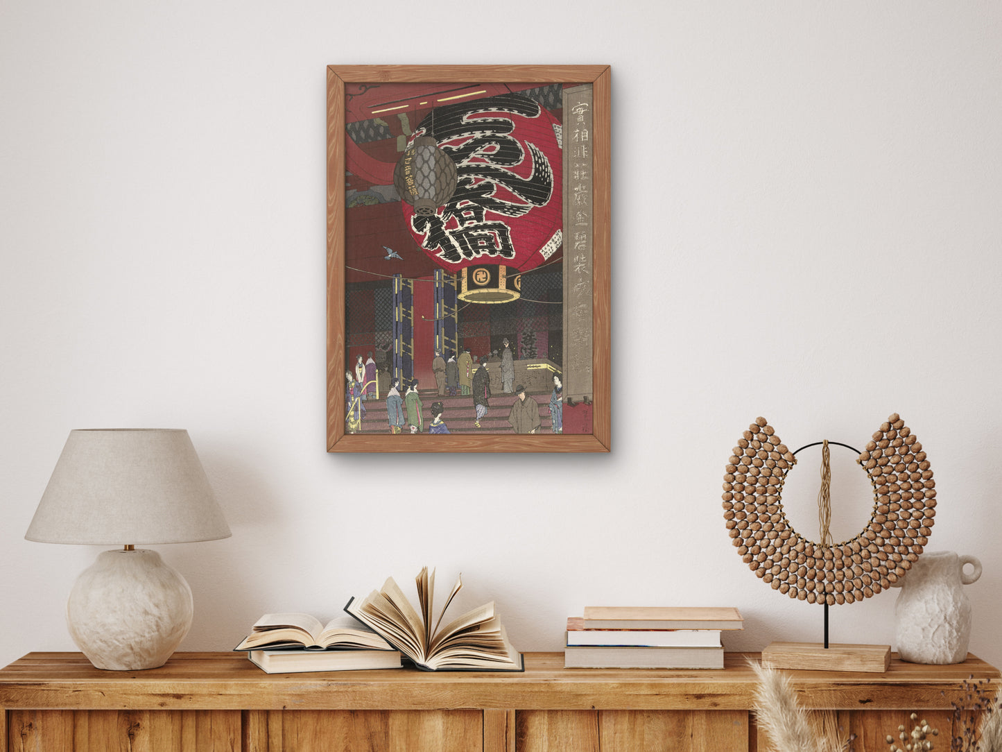 The Great Lantern of the Kannon Temple in Asakusa by Kasamatsu Shirō 1934, Wall Art Print, Fine Art Reproduction, Museum Quality Decor