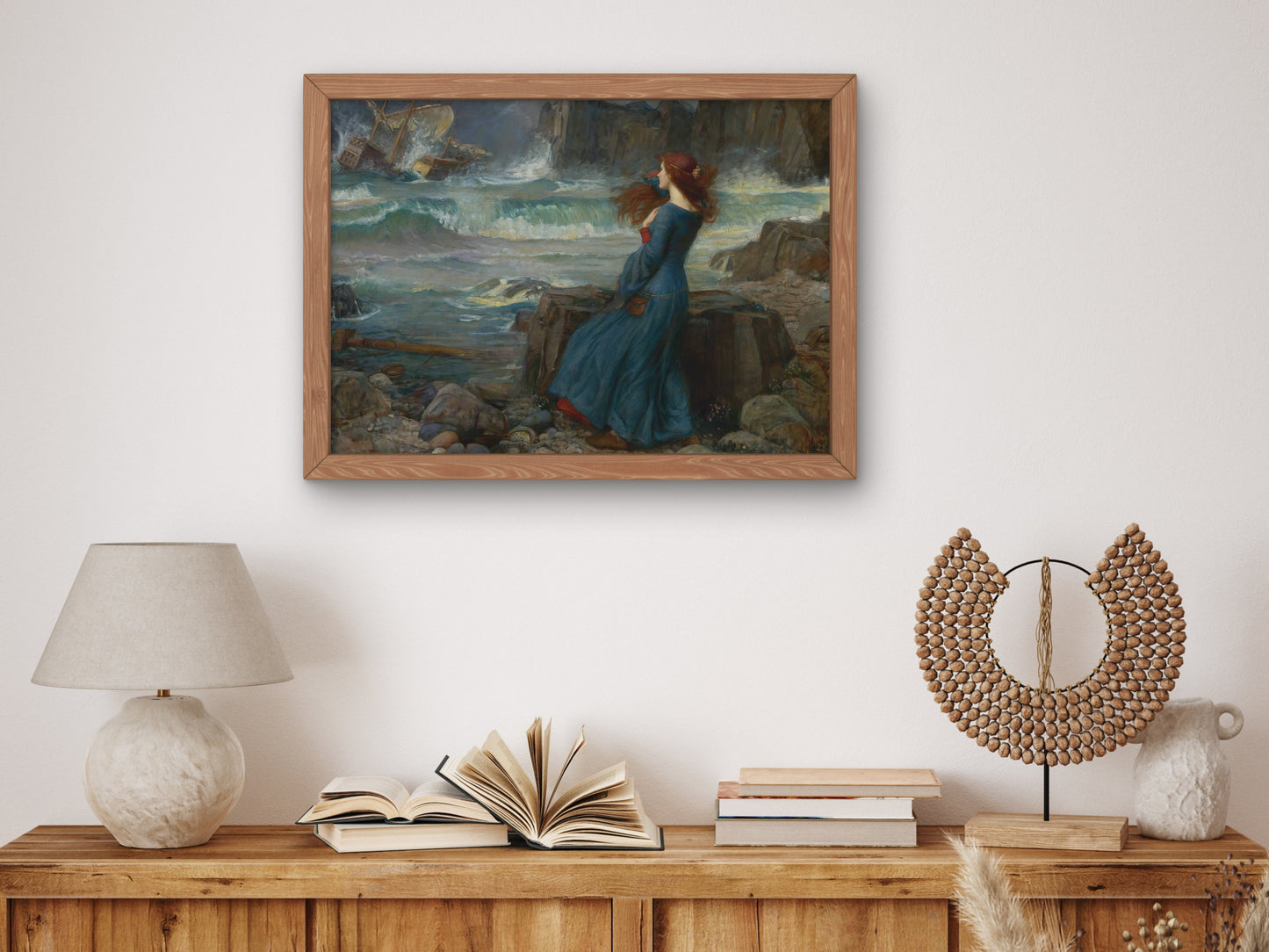 Miranda, The Tempest by John William Waterhouse 1916, Wall Art Print, Fine Art Reproduction, Museum Quality Decor, Poster
