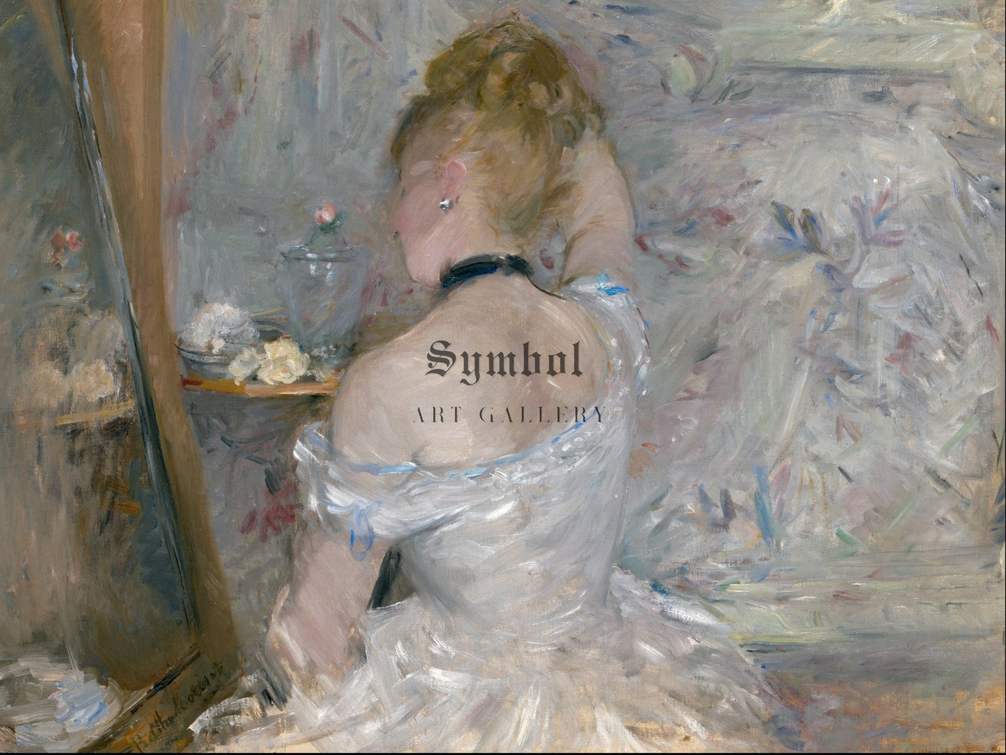 Woman at Her Toilette by Berthe Morisot 1875, Wall Art Print, Fine Art Reproduction, Museum Quality Decor, Poster