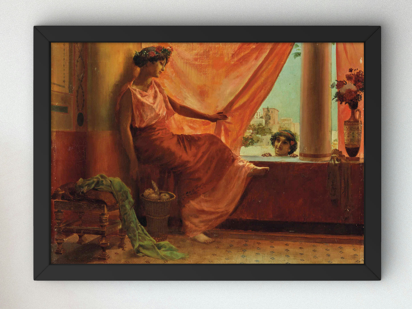 The Red Curtain of Algiers by Georges Antoine Rochegrosse 1884, Wall Art Print, Fine Art Reproduction, Museum Quality Decor, Poster