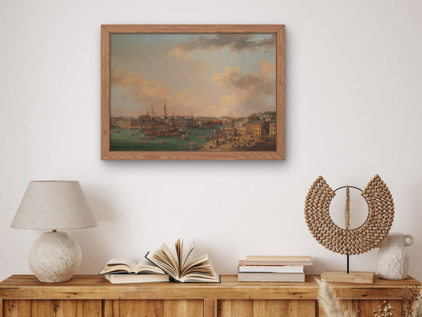 The Outer Harbor of Brest by Henri Joseph Van Blarenberghe 1773, Wall Art Print, Fine Art Reproduction, Museum Quality Decor, Poster