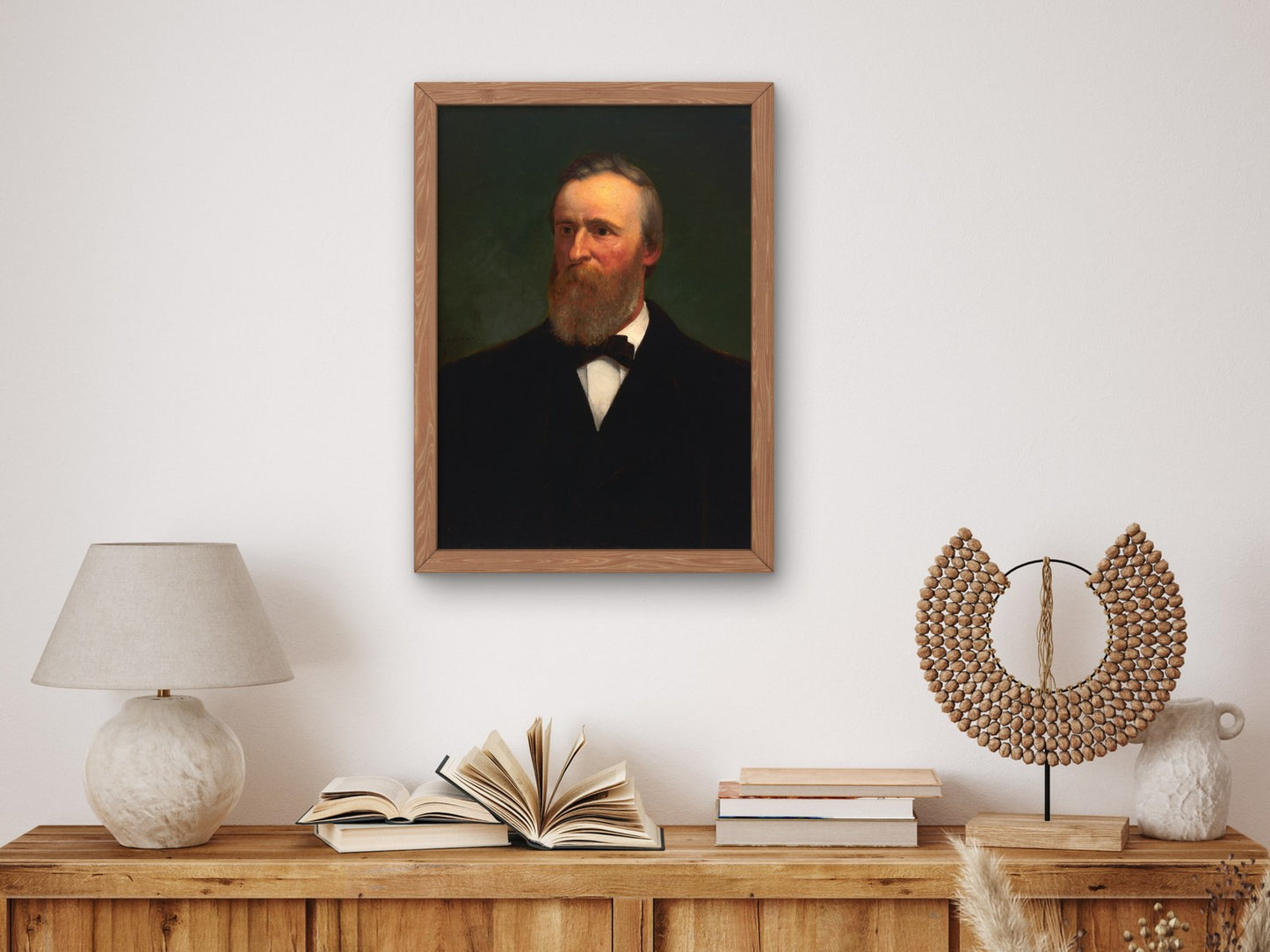 Portrait of Rutherford B. Hayes by Eliphalet Frazer Andrews 1881, Wall Art Print, Fine Art Reproduction, Museum Quality Decor, Poster