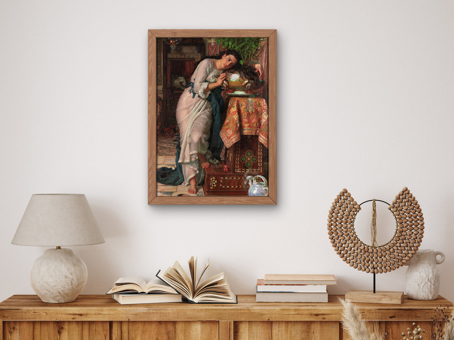 Isabella and the Pot of Basil by William Holman Hunt 1867, Wall Art Print, Fine Art Reproduction, Museum Quality Decor, Poster
