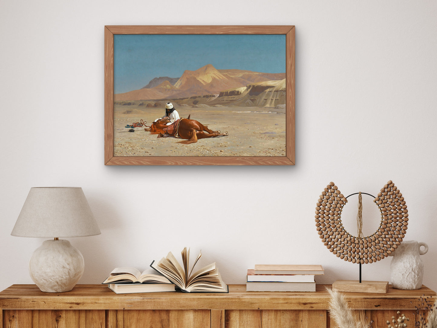 Rider and His Steed in the Desert by Jean Léon Gérôme 1868, Wall Art Print, Fine Art Reproduction, Museum Quality Decor, Poster