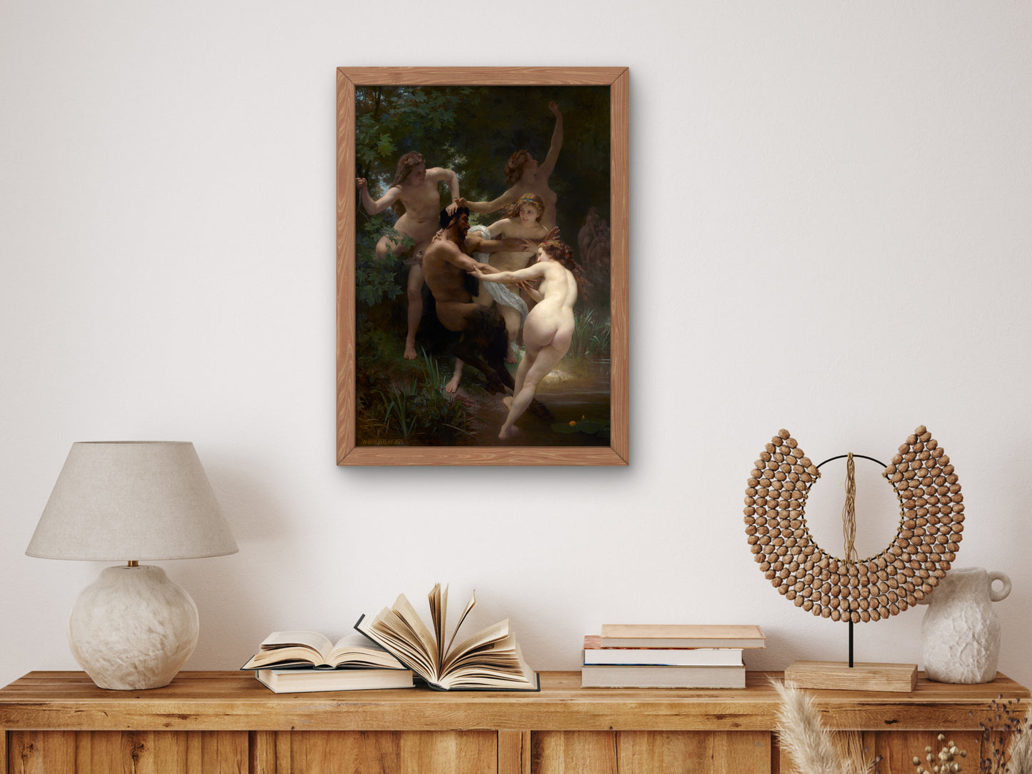 Nymphs and Satyr by William Bouguereau 1873, Wall Art Print, Fine Art Reproduction, Museum Quality Decor, Poster