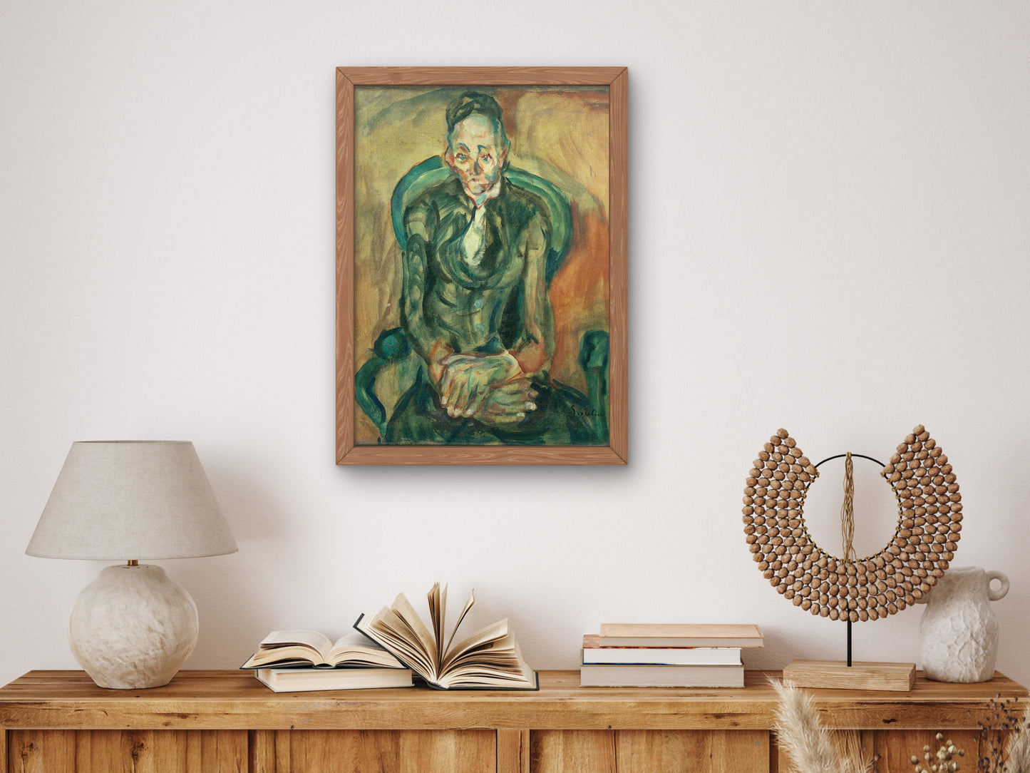 Seated Woman by Chaïm Soutine 1923, Wall Art Print, Fine Art Reproduction, Museum Quality Decor, Poster