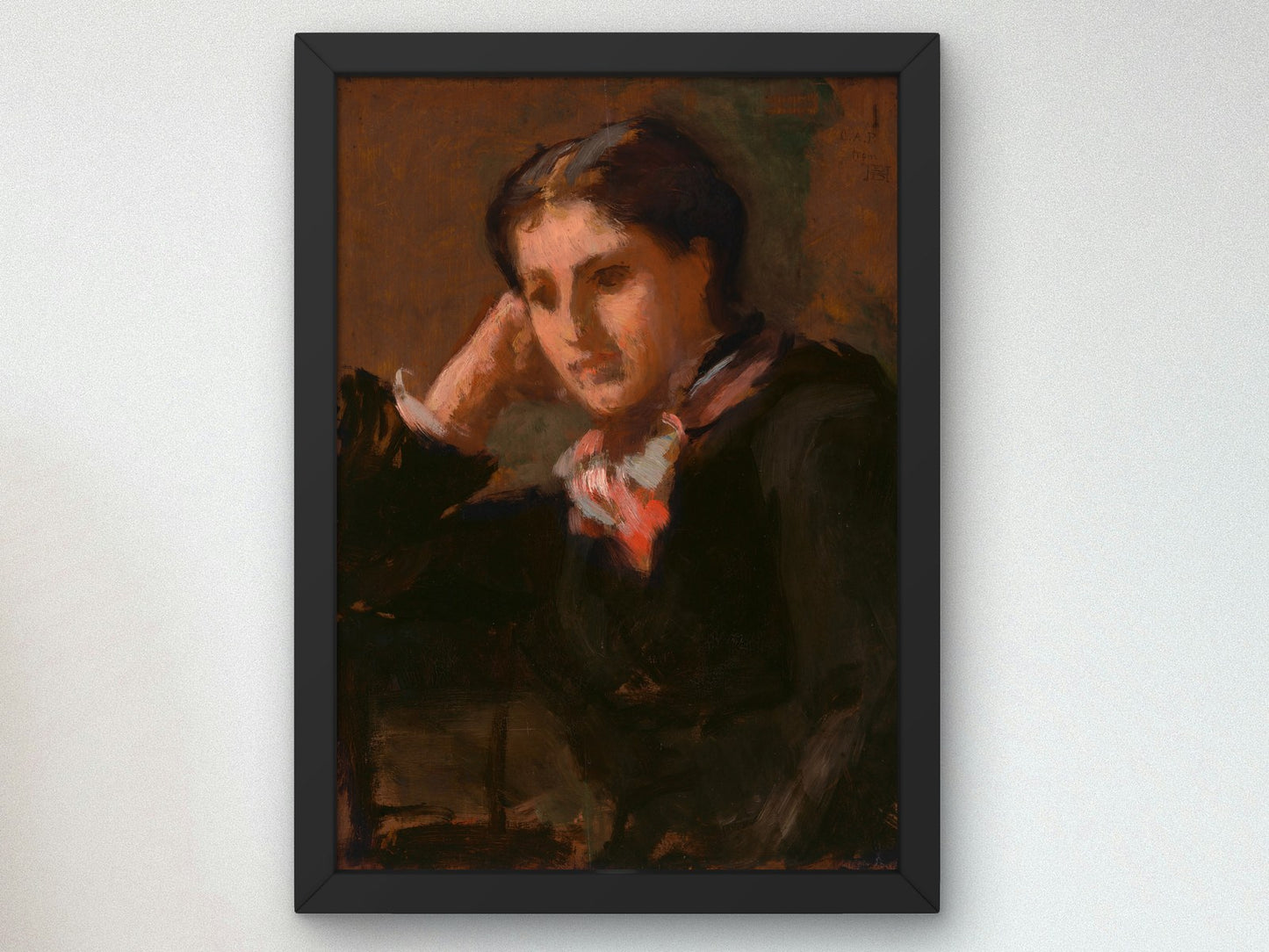 Portrait of a Young Man by Ellen Day Hale, Wall Art Print, Fine Art Reproduction, Museum Quality Decor, Poster