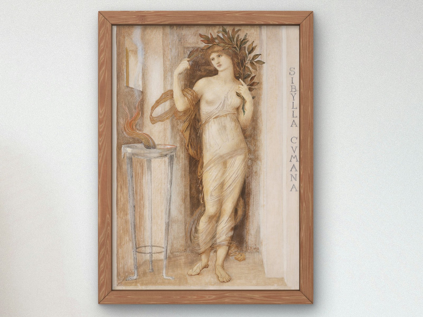Sibylla Cumana by Edward Burne Jones 1873, Wall Art Print, Fine Art Reproduction, Museum Quality Decor, Poster