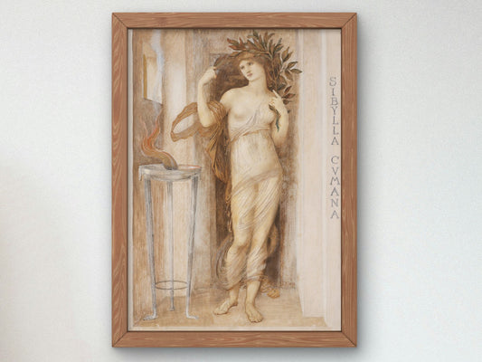 Sibylla Cumana by Edward Burne Jones 1873, Wall Art Print, Fine Art Reproduction, Museum Quality Decor, Poster
