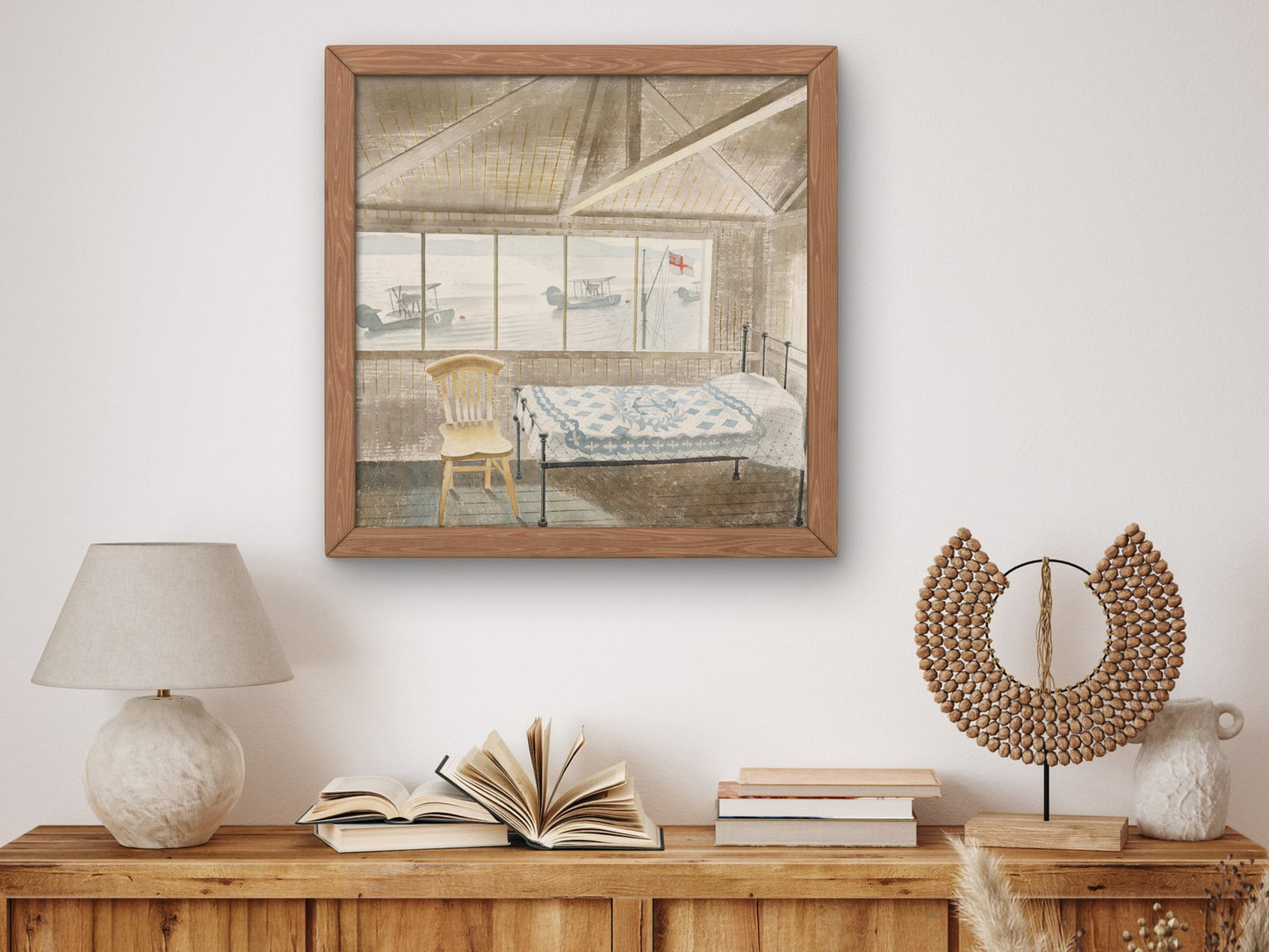 RNAS Sick Bay Dundee by Eric Ravilious 1941, Wall Art Print, Fine Art Reproduction, Museum Quality Decor, Poster
