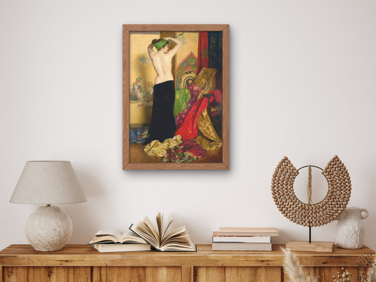 Pomps and Vanities by John Collier 1917, Wall Art Print, Fine Art Reproduction, Museum Quality Decor, Poster