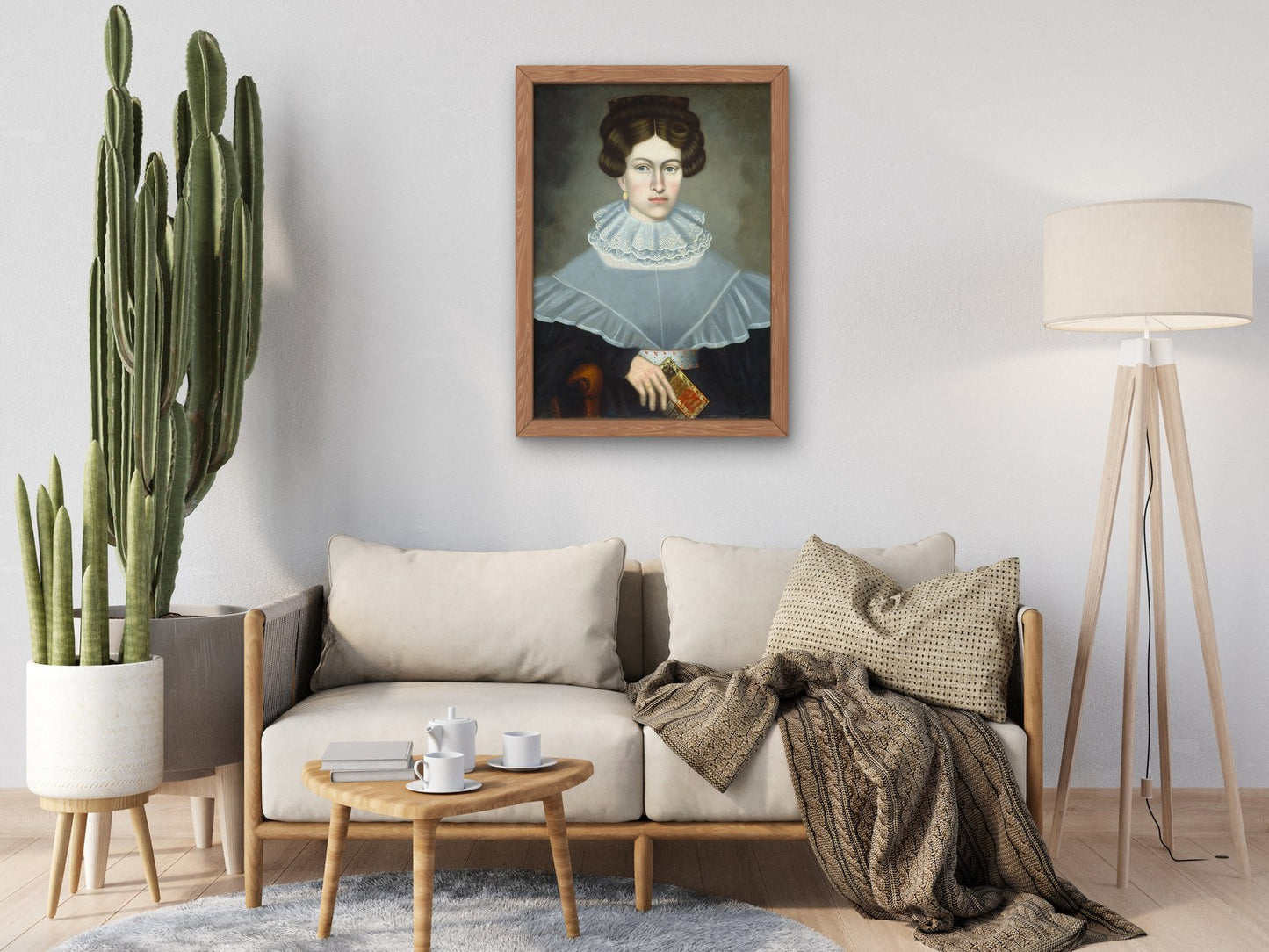 Woman Holding a Book by Erastus Salisbury Field 1835, Wall Art Print, Fine Art Reproduction, Museum Quality Decor, Poster