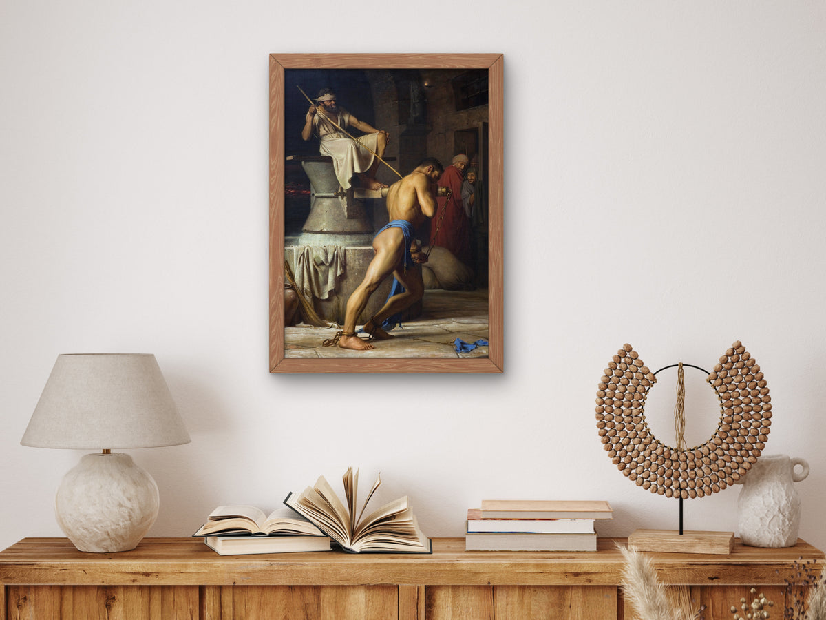 Samson and the Philistines by Carl Bloch 1863, Wall Art Print, Fine Art Reproduction, Museum Quality Decor, Poster
