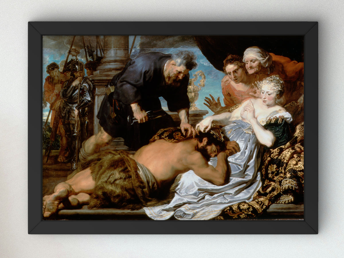 Samson and Delilah by Anthony van Dyck 1630, Wall Art Print, Fine Art Reproduction, Museum Quality Decor, Poster