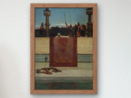 The Sultan's Tiger by Jean Joseph Benjamin Constant, Wall Art Print, Fine Art Reproduction, Museum Quality Decor, Poster