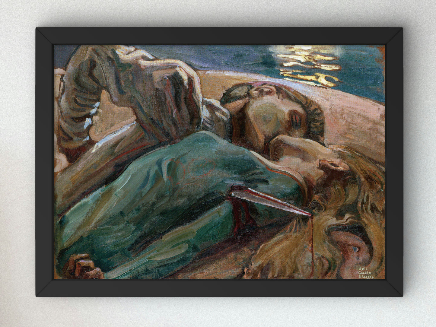 The Lovers by Akseli Gallen Kallela 1895, Wall Art Print, Fine Art Reproduction, Museum Quality Decor, Poster