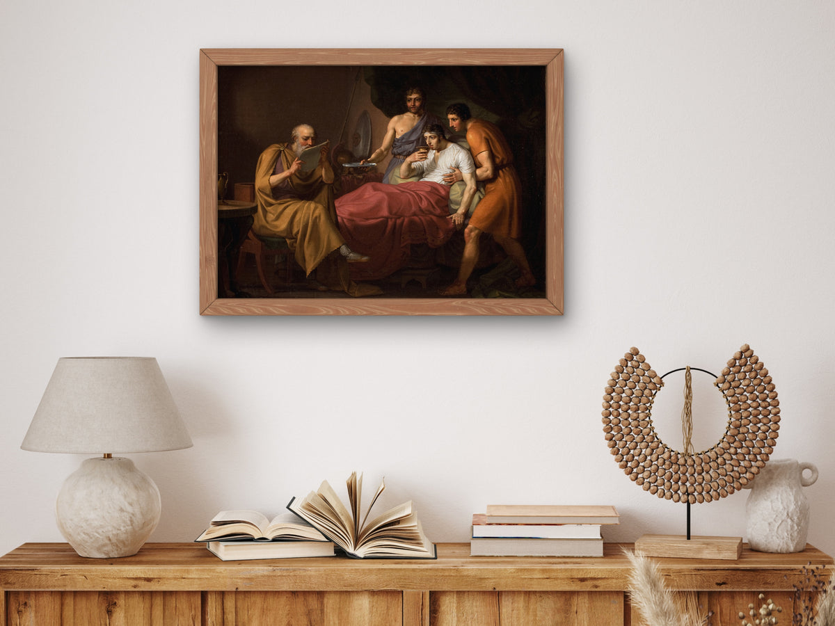 Alexander the Great on His Sickbed by Christoffer Wilhelm Eckersberg 1806, Wall Art Print, Fine Art Reproduction, Museum Quality Decor