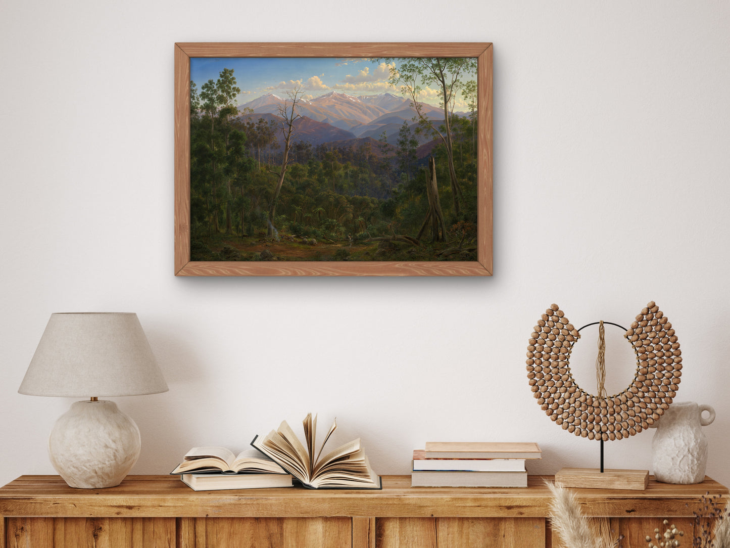 Mount Kosciusko seen from the Victorian border by Eugene von Guérard 1866, Wall Art Print, Fine Art Reproduction, Museum Quality Decor