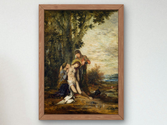The Martyred Saint Sebastian by Gustave Moreau 1869, Wall Art Print, Fine Art Reproduction, Museum Quality Decor, Poster