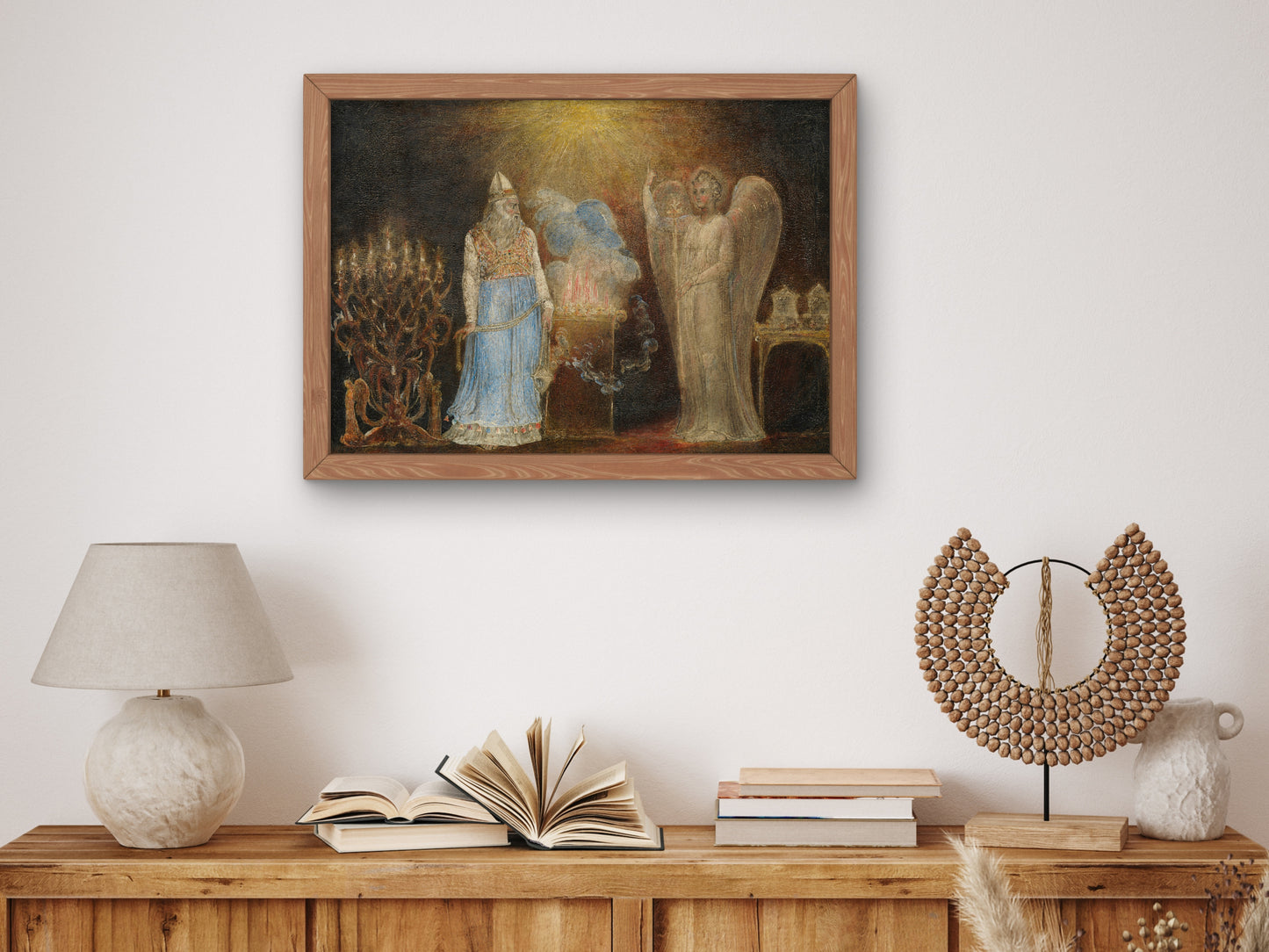 The Angel Appearing to Zacharias by William Blake 1800, Wall Art Print, Fine Art Reproduction, Museum Quality Decor, Poster