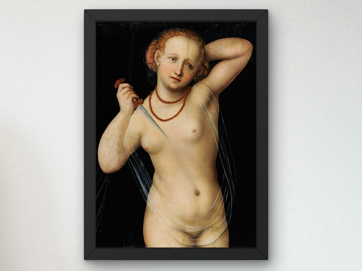 Lucretia by Lucas Cranach the Elder 1535, Wall Art Print, Fine Art Reproduction, Museum Quality Decor, Poster