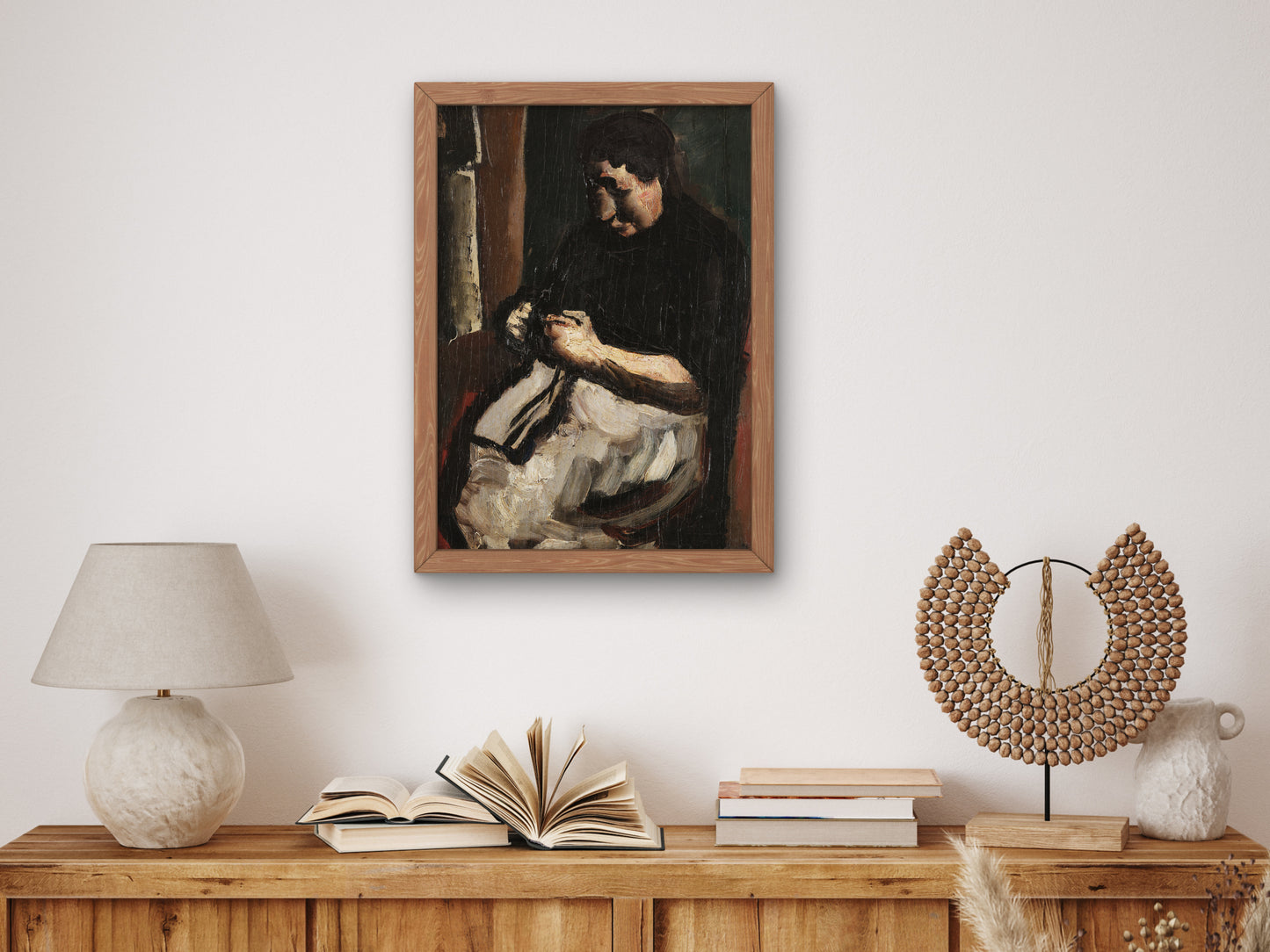 The Seamstress by Mario Sironi 1920, Wall Art Print, Fine Art Reproduction, Museum Quality Decor, Poster