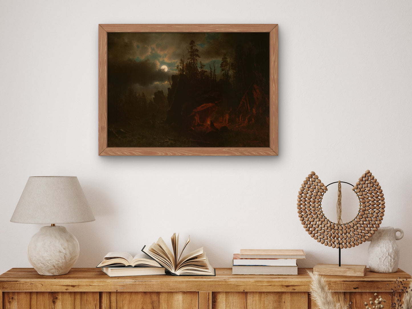 The Trappers' Camp by Albert Bierstadt 1861, Wall Art Print, Fine Art Reproduction, Museum Quality Decor, Poster