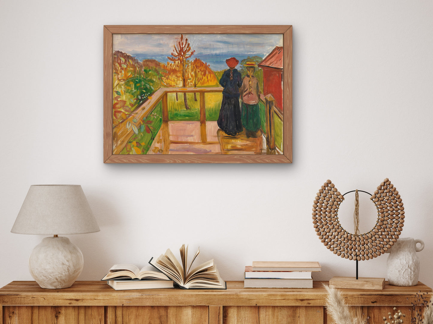 On the Veranda by Edvard Munch 1902, Wall Art Print, Fine Art Reproduction, Museum Quality Decor, Poster