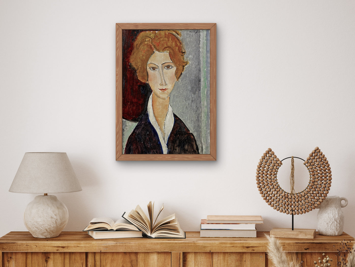 Portrait of a Woman by Amedeo Modigliani, Wall Art Print, Fine Art Reproduction, Museum Quality Decor, Poster