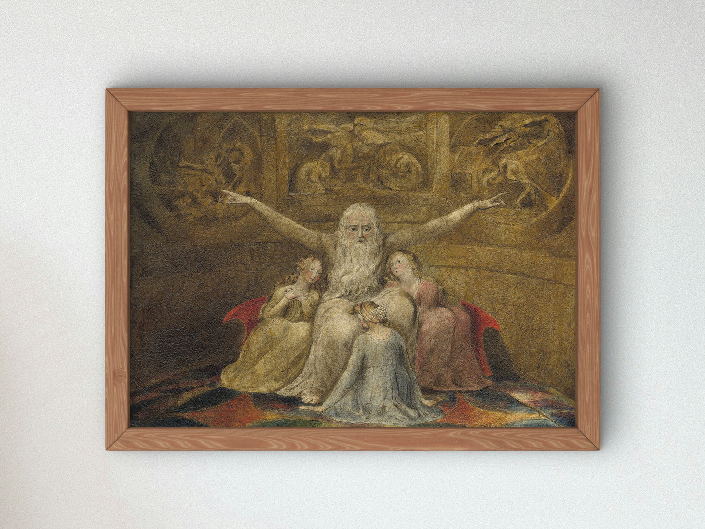 Job and His Daughters by William Blake 1800, Wall Art Print, Fine Art Reproduction, Museum Quality Decor, Poster