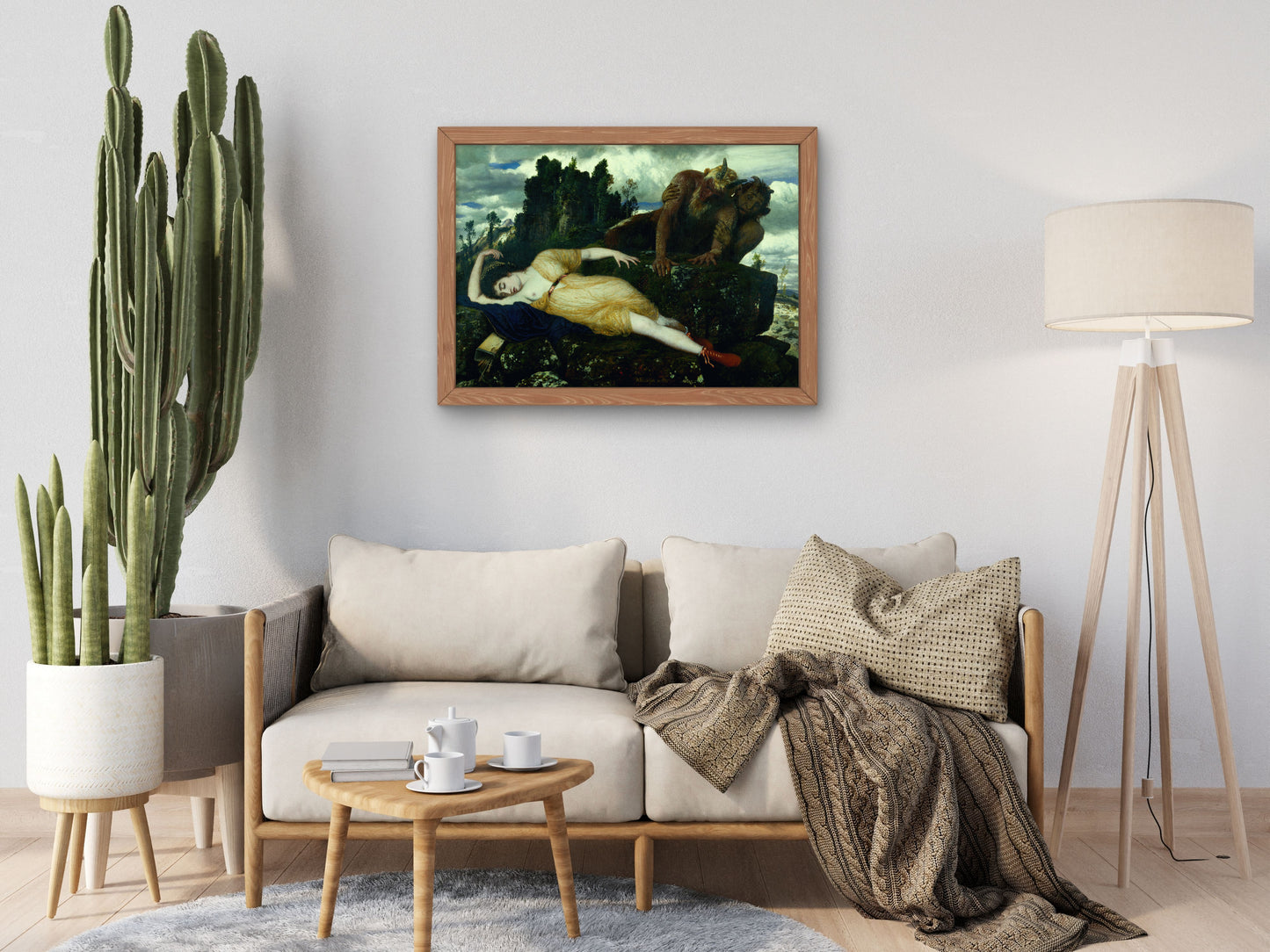 Sleeping Diana Watched by Two Fauns by Arnold Böcklin 1877, Wall Art Print, Fine Art Reproduction, Museum Quality Decor, Poster