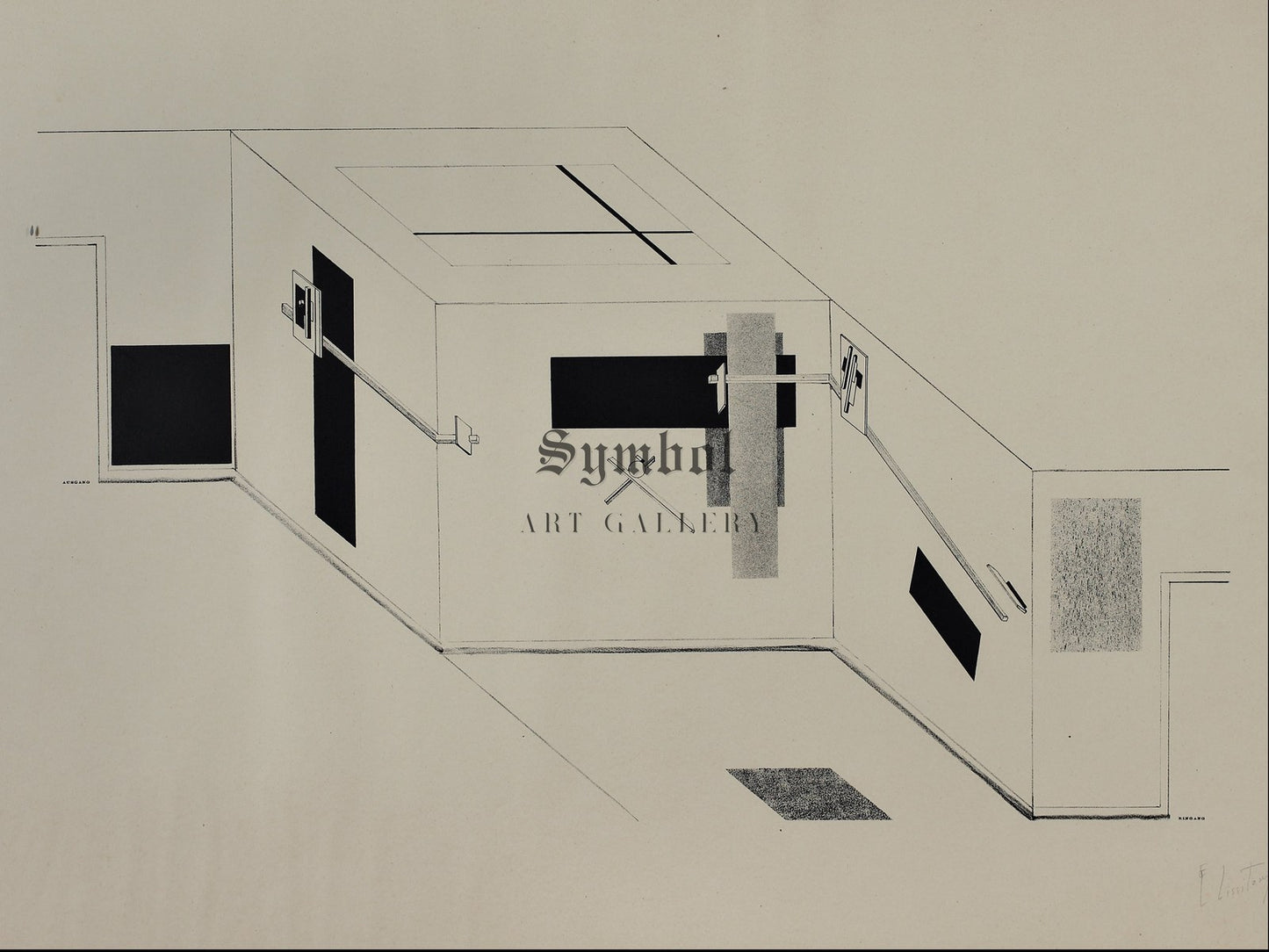 Kestnermappe Proun Rob Levnis and Chapman GmbH Hannover 6 by Lazar Lissitzky 1923, Wall Art Print, Fine Art Reproduction, Museum Quality